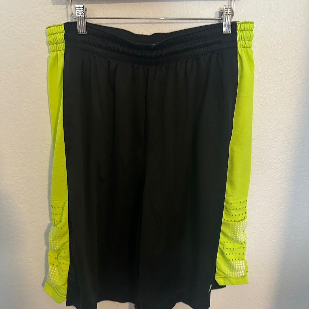 Nike Dri-Fit Elite Basketball Shorts Men's 2XL Black Volt